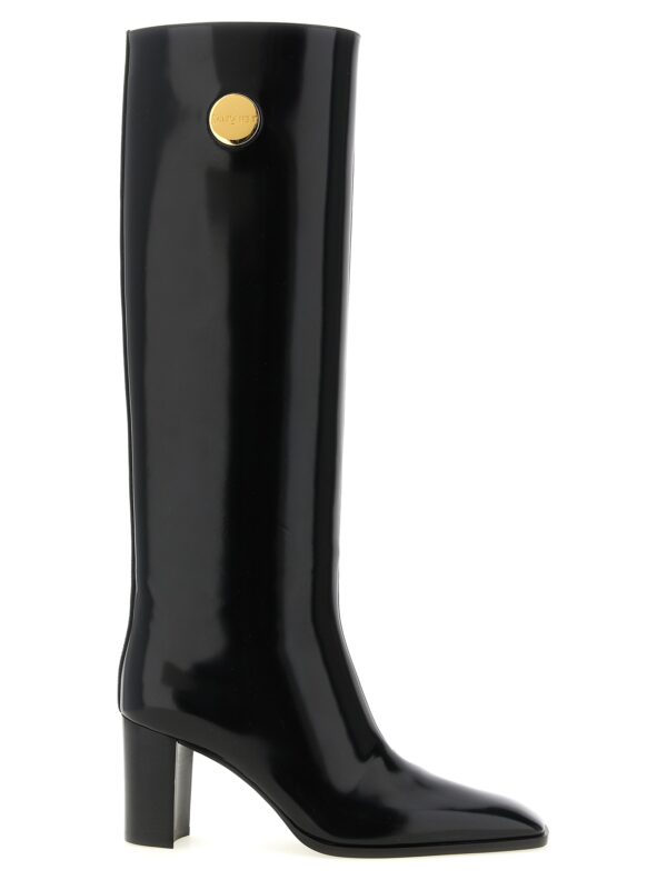 Black Calfskin Over The Knee