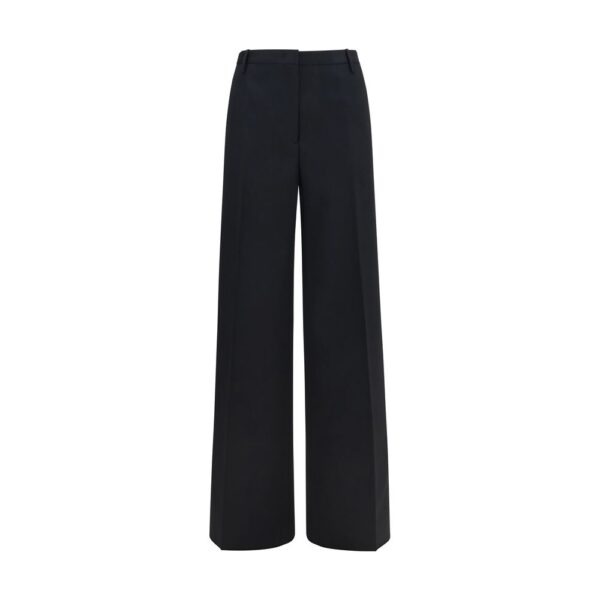 Black Cotton Casual Pants