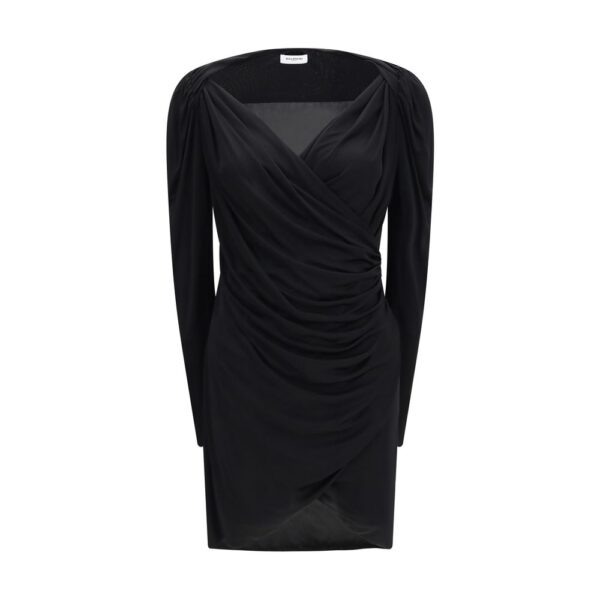 Black Viscose Casual Dress