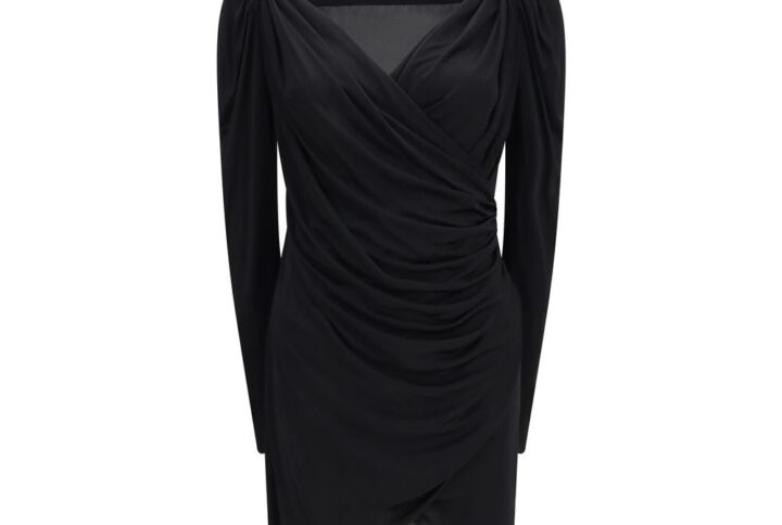Black Viscose Casual Dress | Jag Couture London – New York