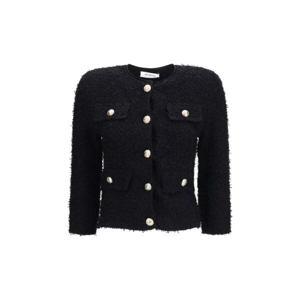 Black Viscose Shell Jacket