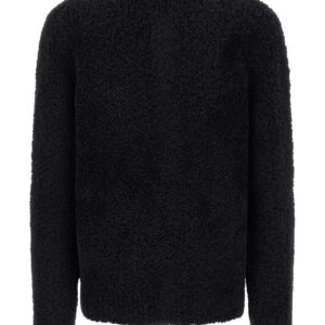 Black Alpaca Leather Cardigan