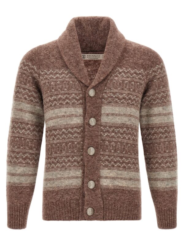 Brown Alpaca Leather Cardigan
