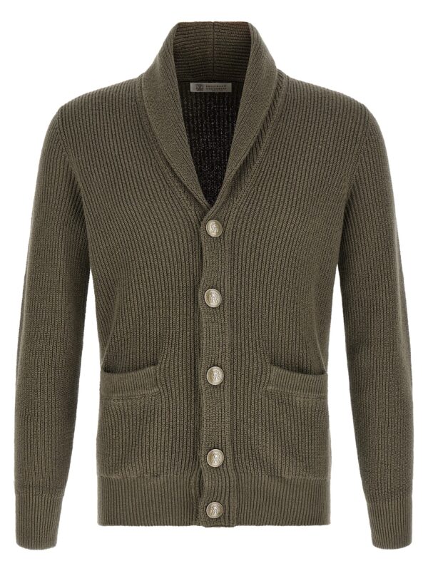 Bicolor Cotton Cardigan