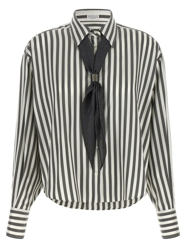 Bicolor Silk Blouse