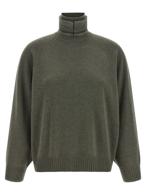 Bicolor Cashmere Cardigan