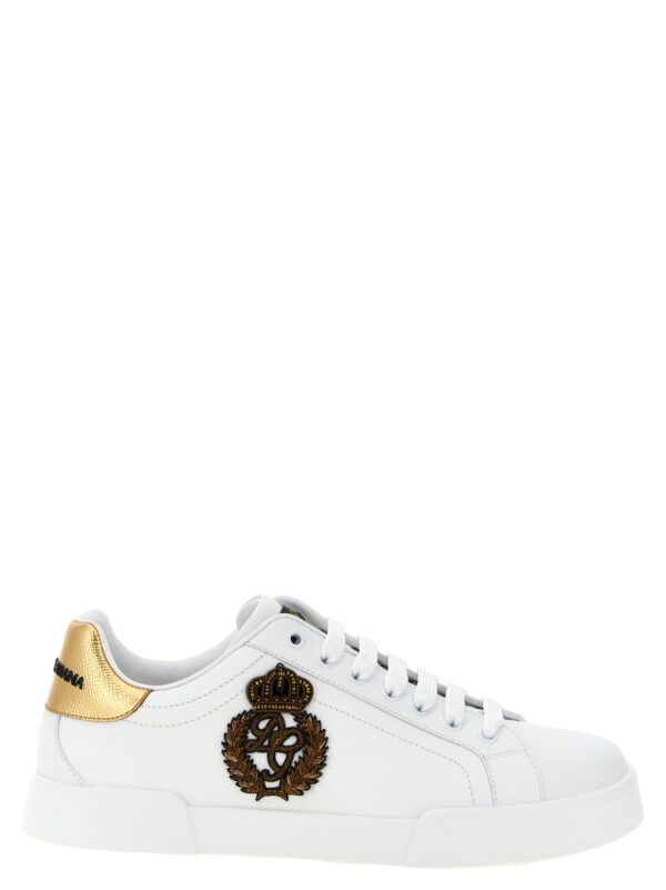 Gold Calfskin Low Top Sneakers