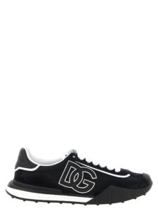 Black Polyamide Athletic Sneakers