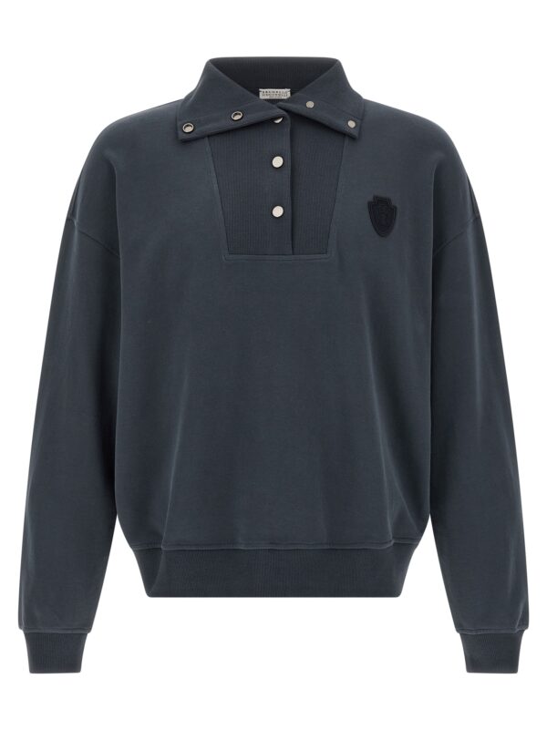 Blue Cotton Sweatshirt