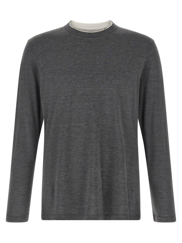 Gray Silk T-Shirt