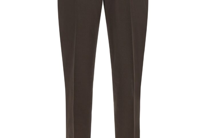 Brown Cotton Casual Pants | Jag Couture London – New York