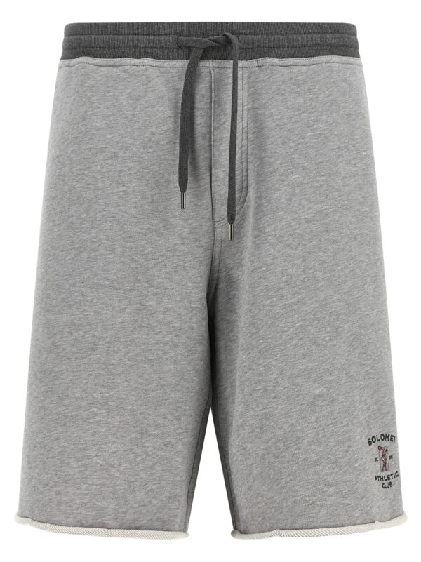 Gray Cotton Bermuda Shorts
