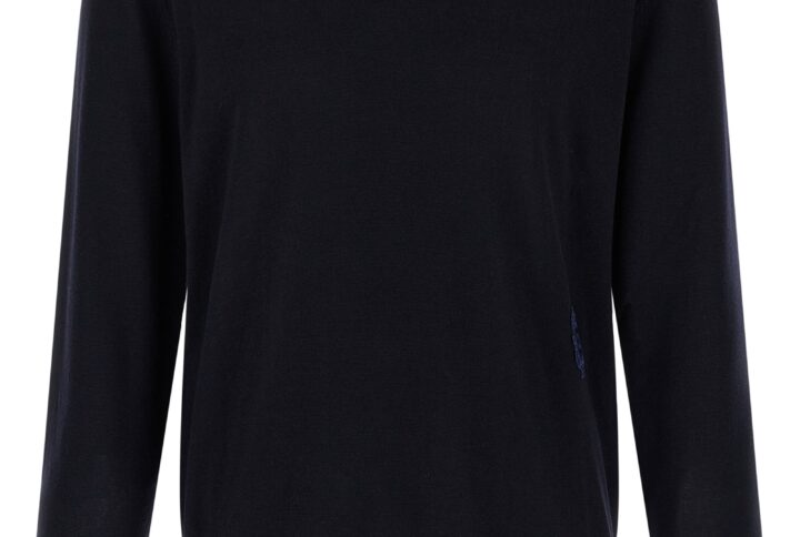 Blue Virgin Wool Polo Shirt | Jag Couture London – New York