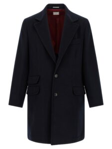 Blue Virgin Wool Coat
