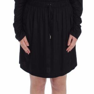 Black Modal Silk Shift Knee Dress | Jag Couture London – New York