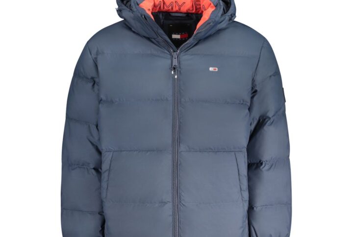 Blue Polyester Men’s Jacket | Jag Couture London – New York