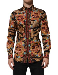 GOLD Cotton Tiger Carretto Long Sleeve Shirt