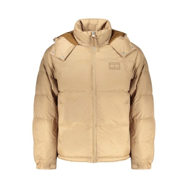 Beige Polyester Mens Jacket