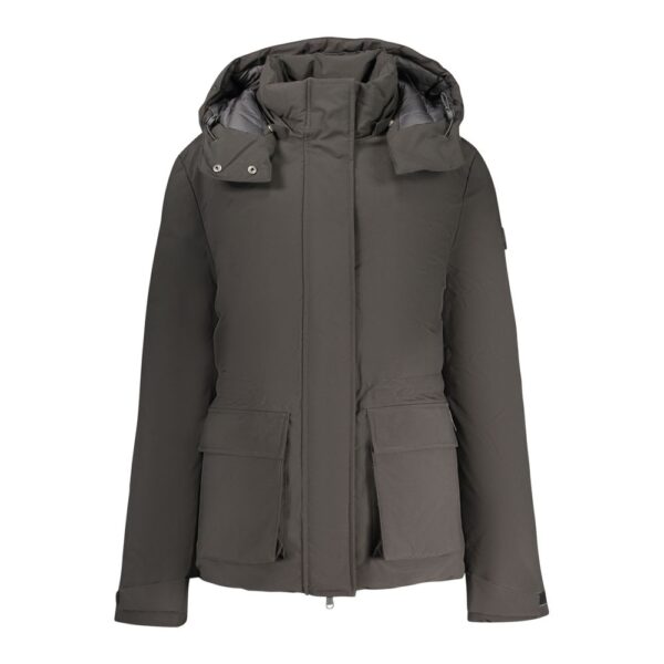 Black Polyester Women Jacket