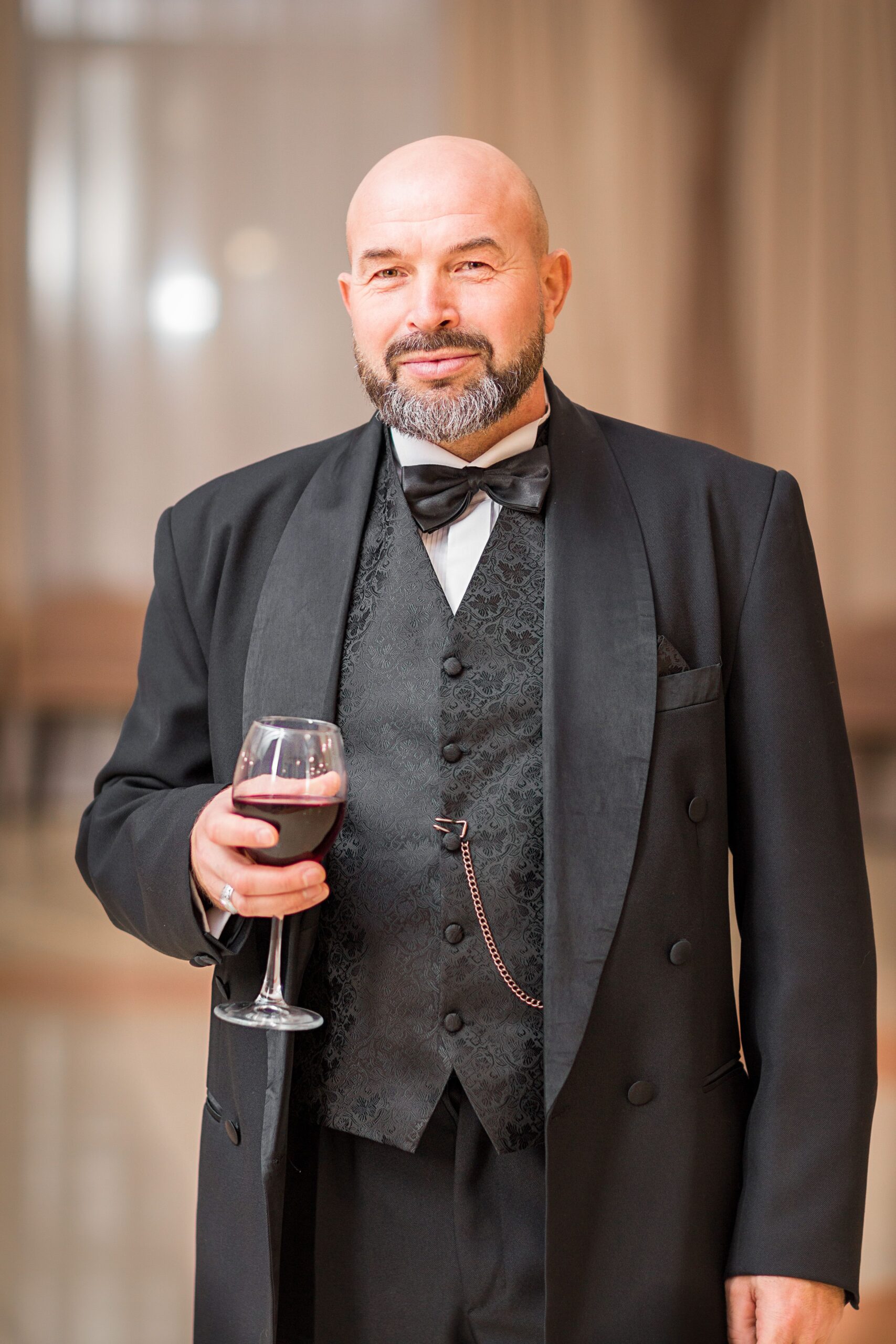 Distinguished mature man in tailored eveningwear wearing our trending pieces