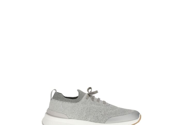 Gray Cotton Athletic Sneakers