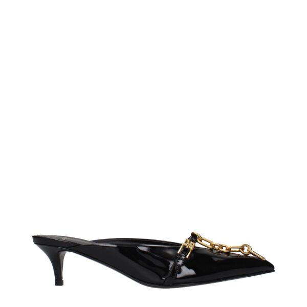 Black Leather Platform Sandals