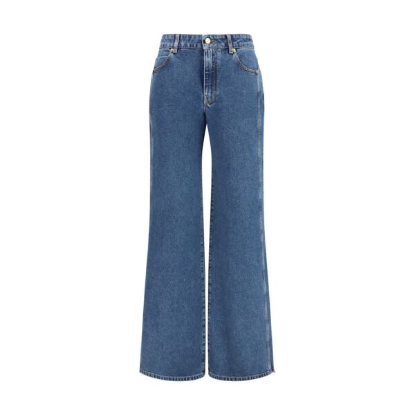 Blue Cotton Jeans Denim