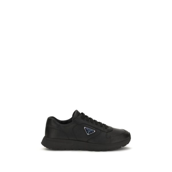 Black Calf Leather Bos Taurus Athletic Sneakers