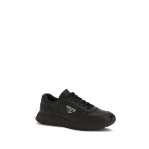 Black Calf Leather Bos Taurus Athletic Sneakers