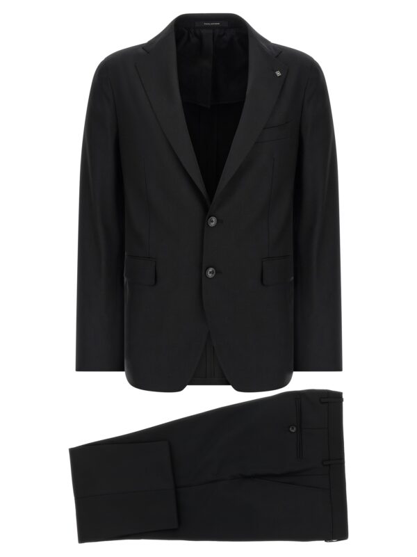 Black Virgin Wool Two-Piece Suit
