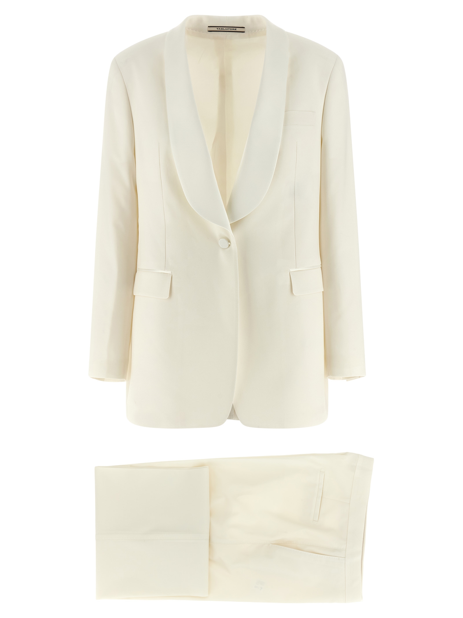 White Virgin Wool Two Piece Suit