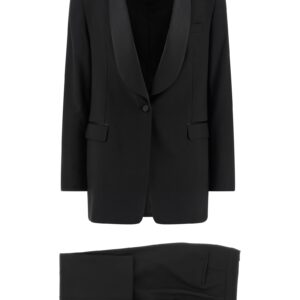 Black Virgin Wool Two Piece Suit
