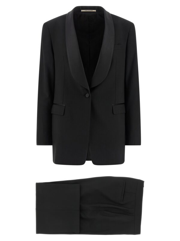 Black Virgin Wool Two-Piece Suit