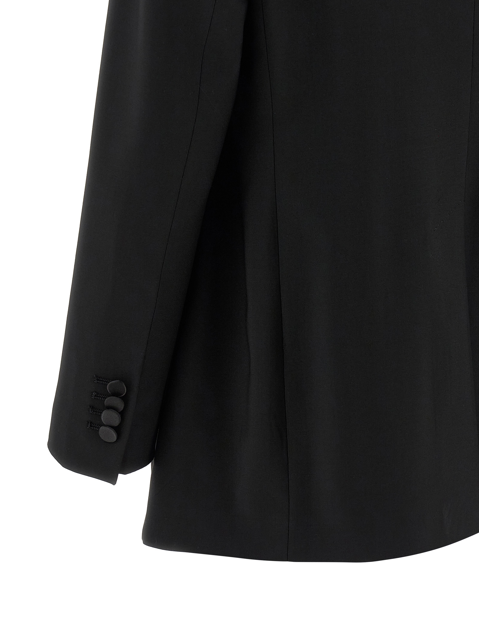 Black Virgin Wool Two Piece Suit