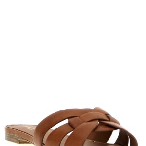 Brown Calfskin Slides