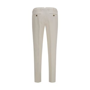 White Cotton Casual Pants