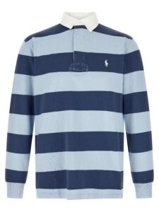 Blue Cotton Polo Shirt