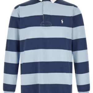 Blue Cotton Polo Shirt