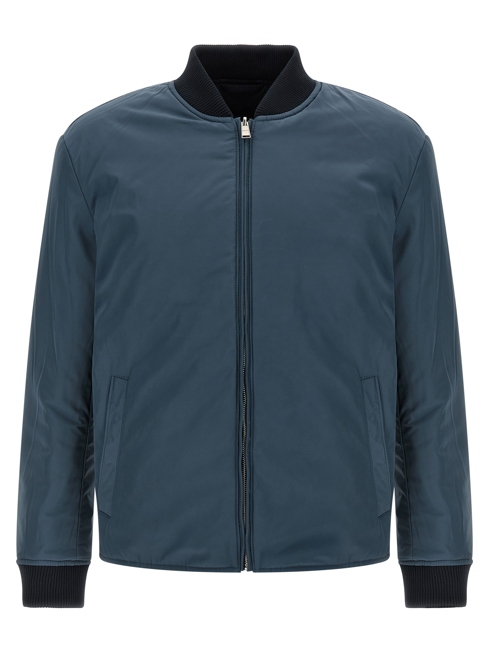 Blue Polyester Bomber