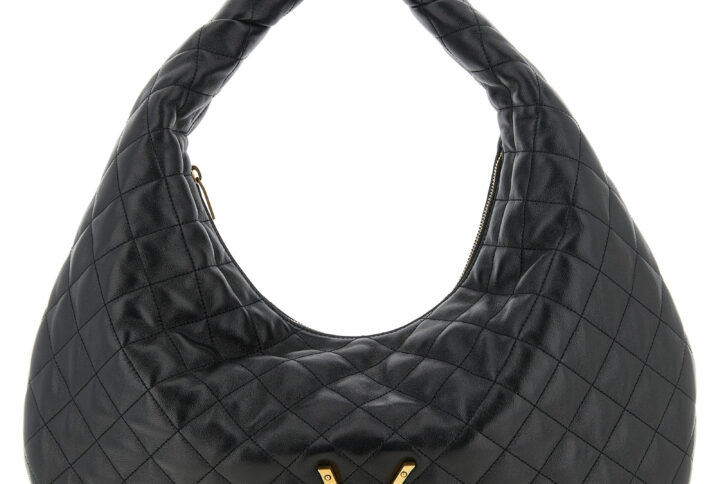 Gold Lamb Leather Clutch Bag
