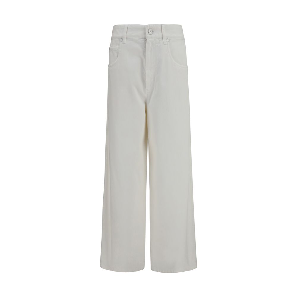 Beige Cotton Jeans Denim