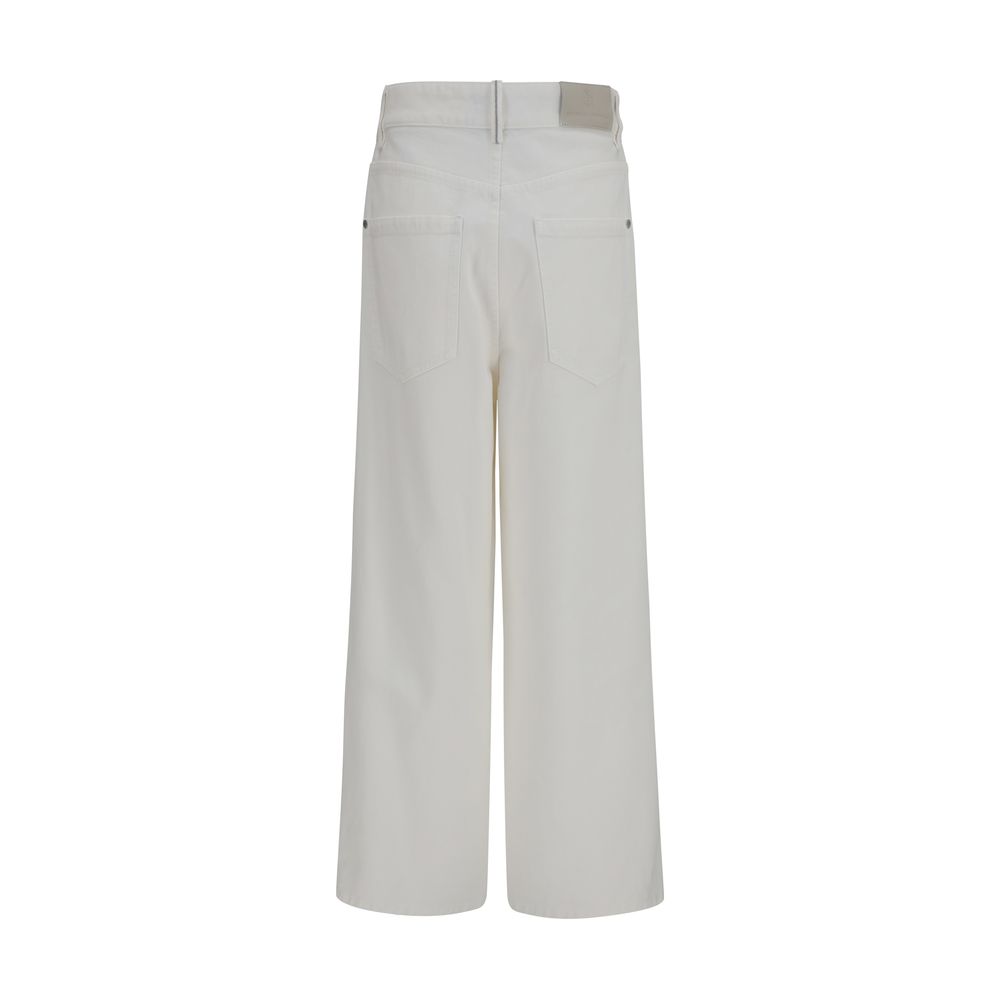 Beige Cotton Jeans Denim