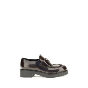 Brown Calf Leather Bos Taurus Slip On Loafers