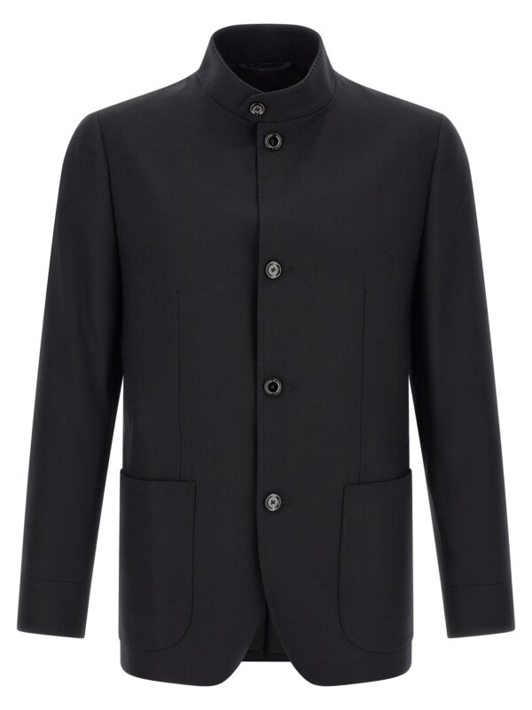 Black Cashmere Full-Length Jacket