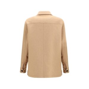 Beige Cashmere Leather Jacket