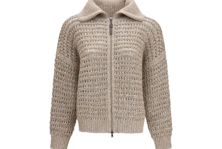 Beige Cashmere Leather Jacket