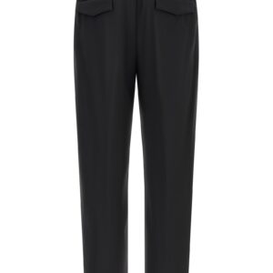 Black Virgin Wool Dress Pants