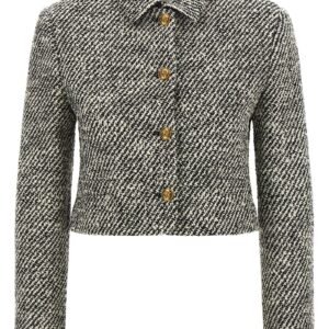 Bicolor Virgin Wool Full Length Jacket