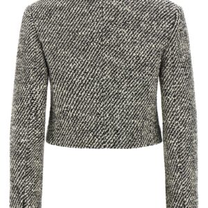 Bicolor Virgin Wool Full Length Jacket