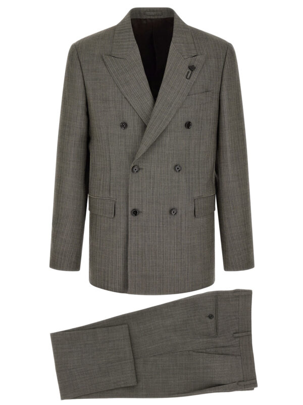 Gray Virgin Wool Two-Piece Suit